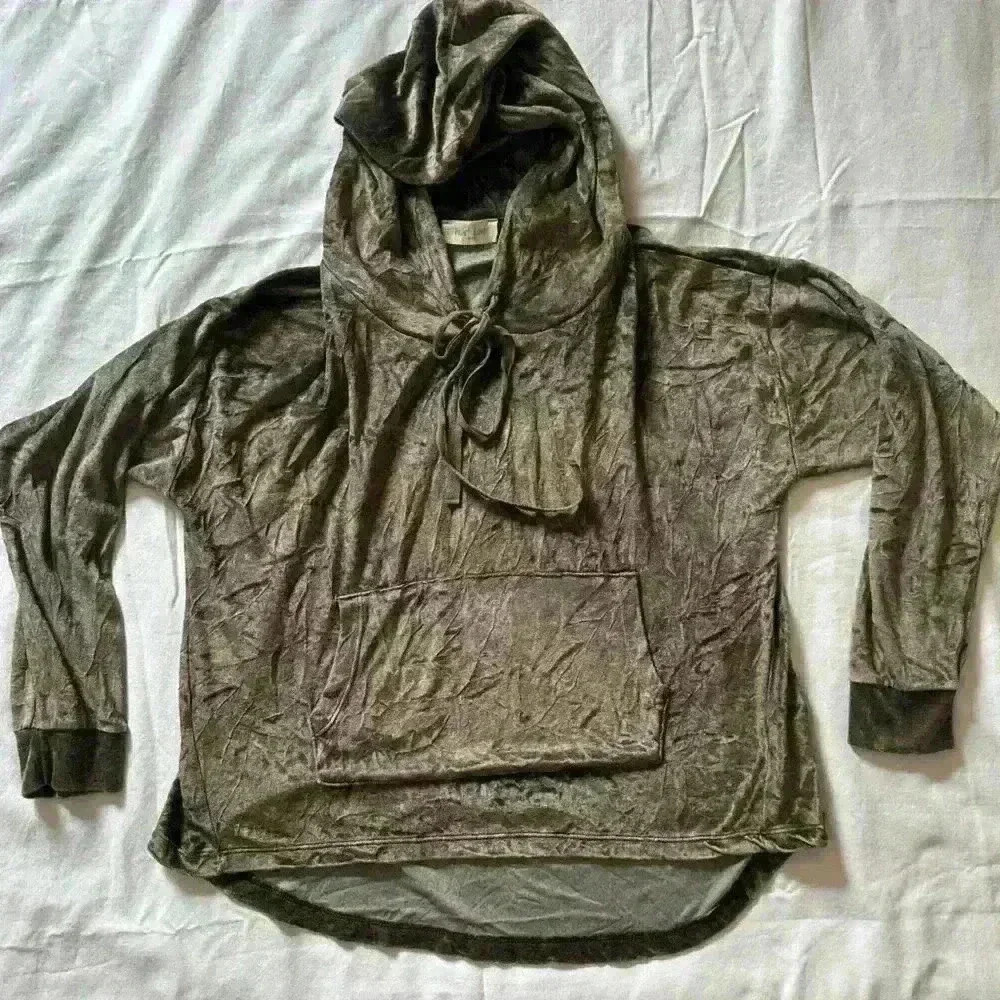 Peach Love California Oversize Velour Hoodie - Bronze Color - Small